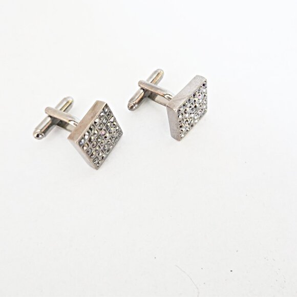 Pave Crystal Cuff Links NEW - Picture 2 of 2
